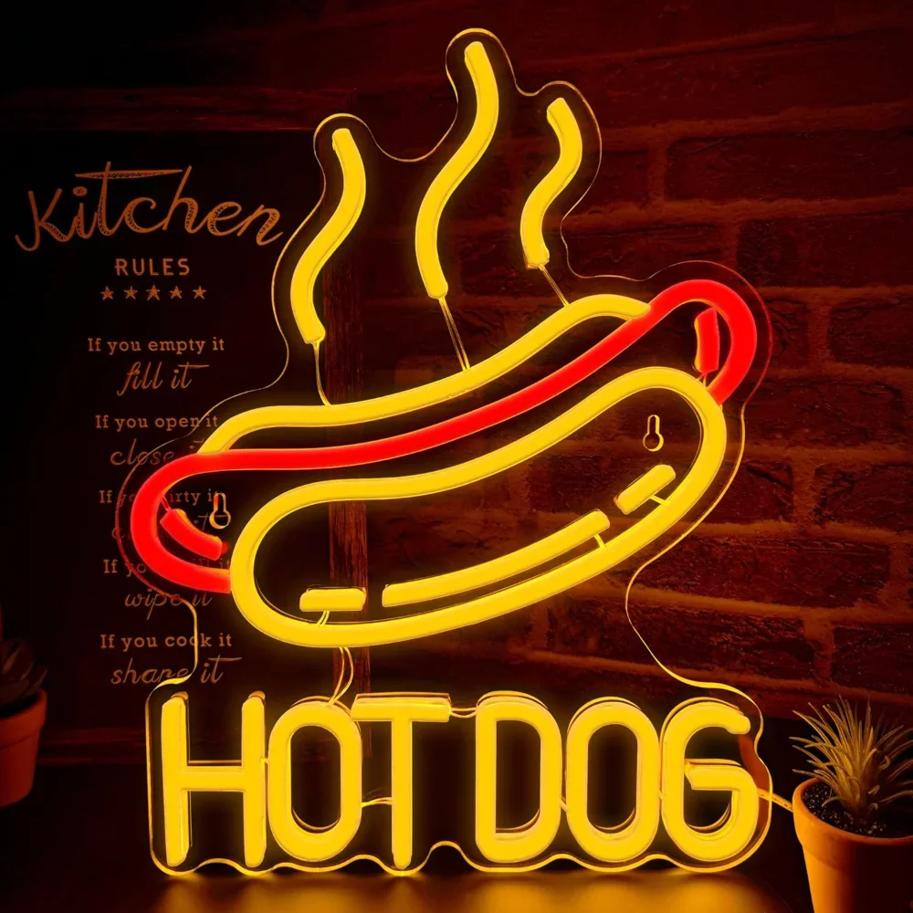 Commercial Kitchen Windows - Letreiro de Neon LED Hot Dog