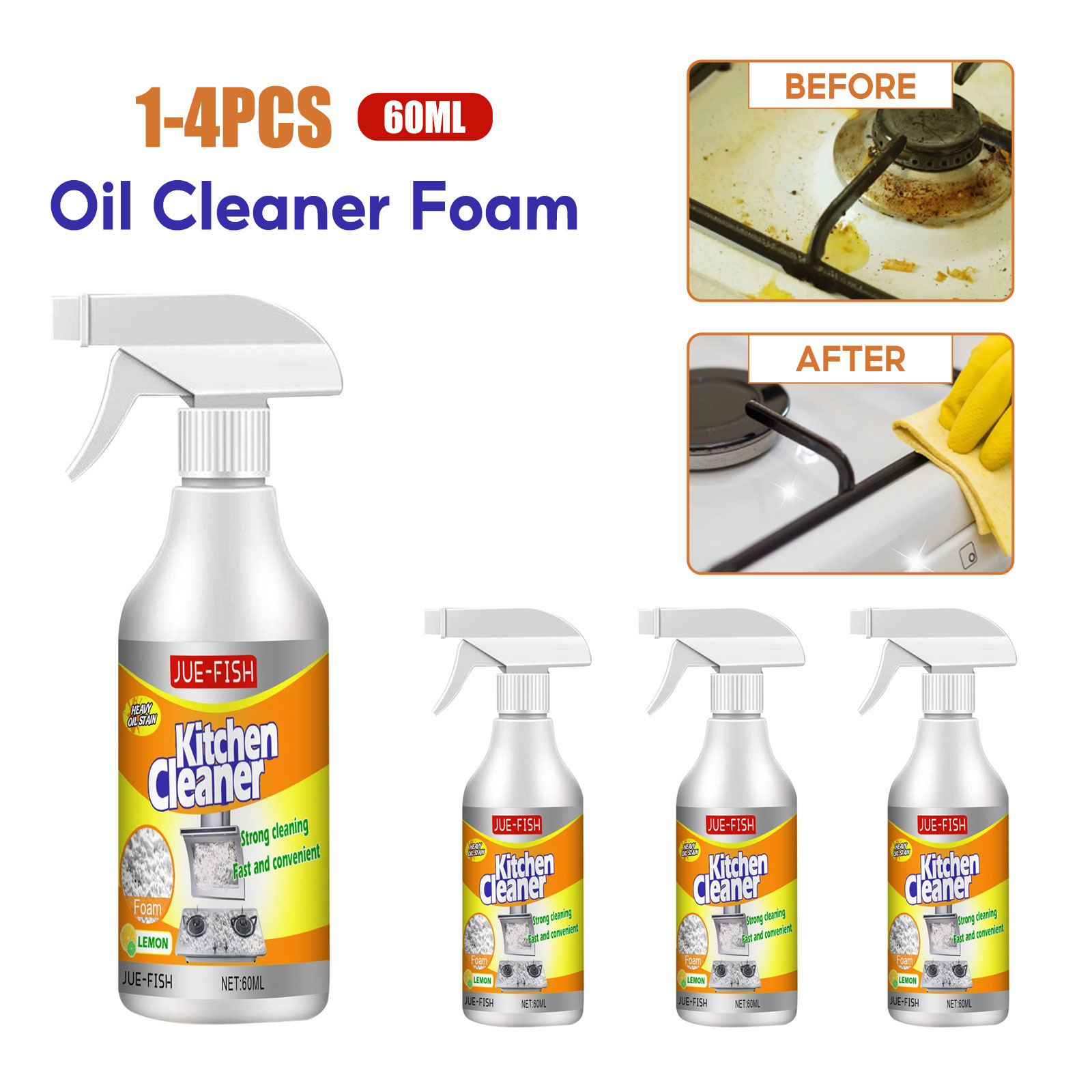 Commercial Kitchen Grease Cleaner - Limpador de óleo bolha spray removedor