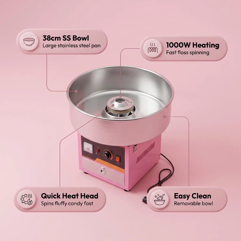 Candy Floss Machine Commercial - Máquina de Algodão Doce Elétrica Comercial