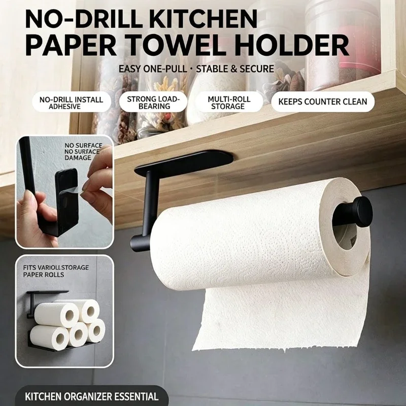Commercial Kitchen Towels - Suporte para Rolo de Papel, Porta-Toalhas,