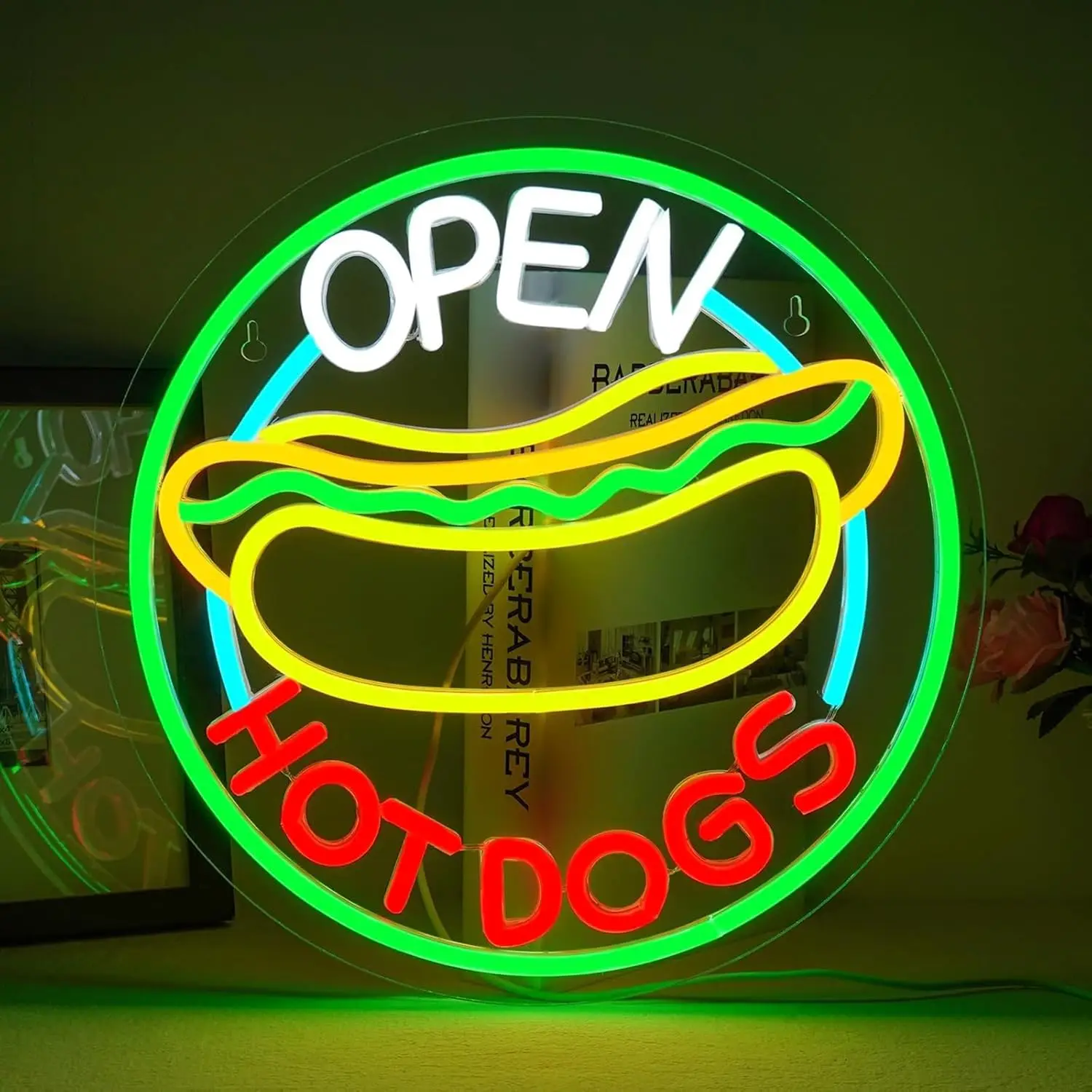Commercial Kitchen Windows - Letreiro de néon LED Hot Dog