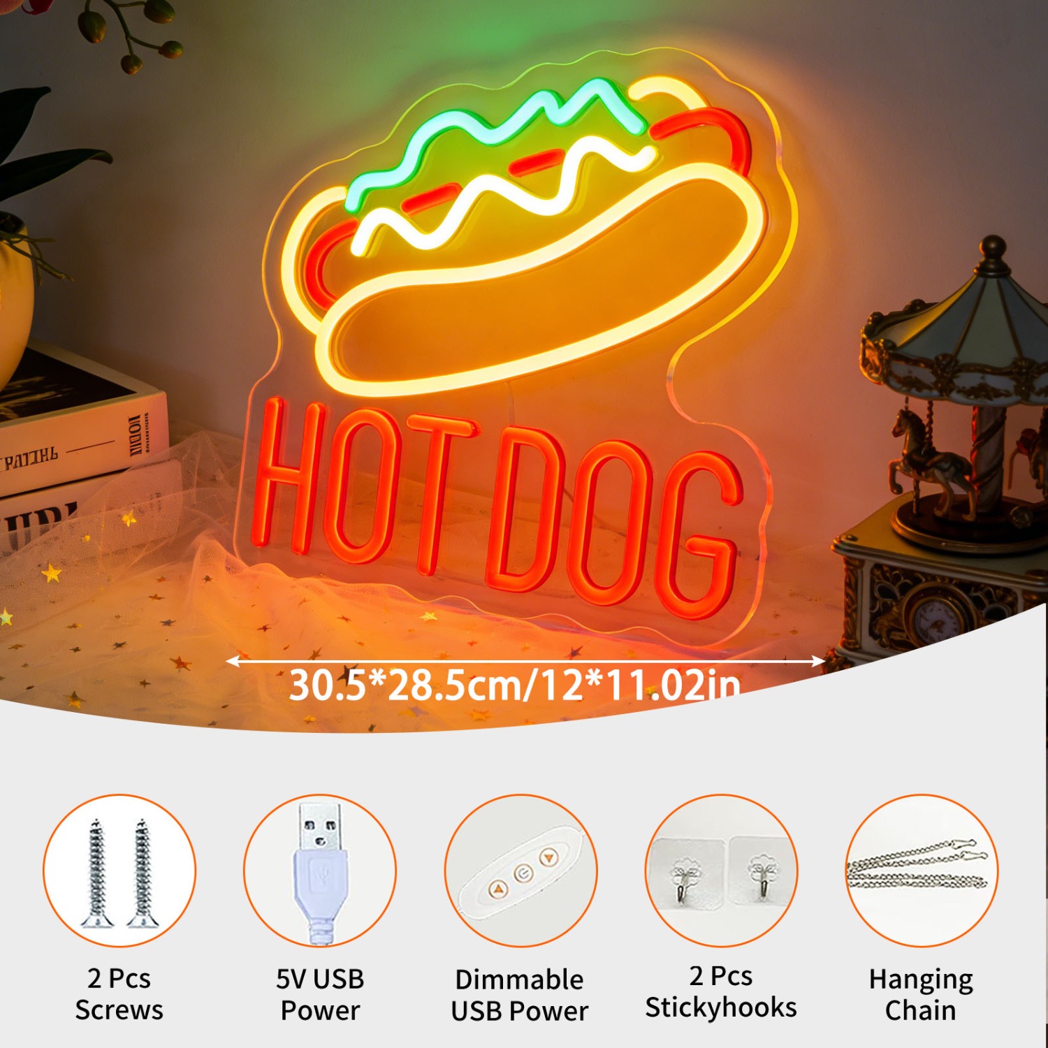 Letreiro Neon LED Dimmable em  - Commercial Kitchen Windows avaliação e preço