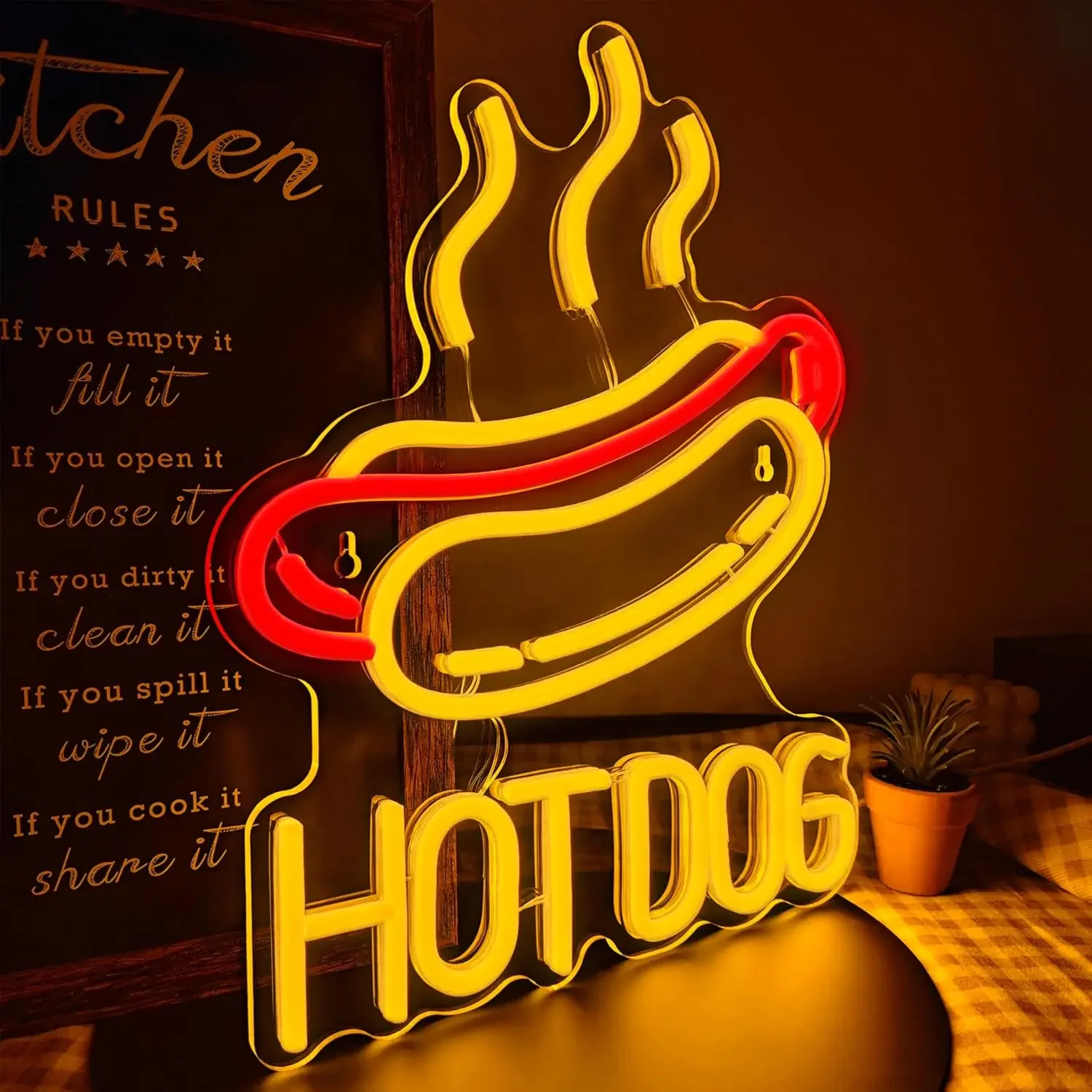 Letreiro de Neon LED Hot Dog p - Commercial Kitchen Windows avaliação e preço