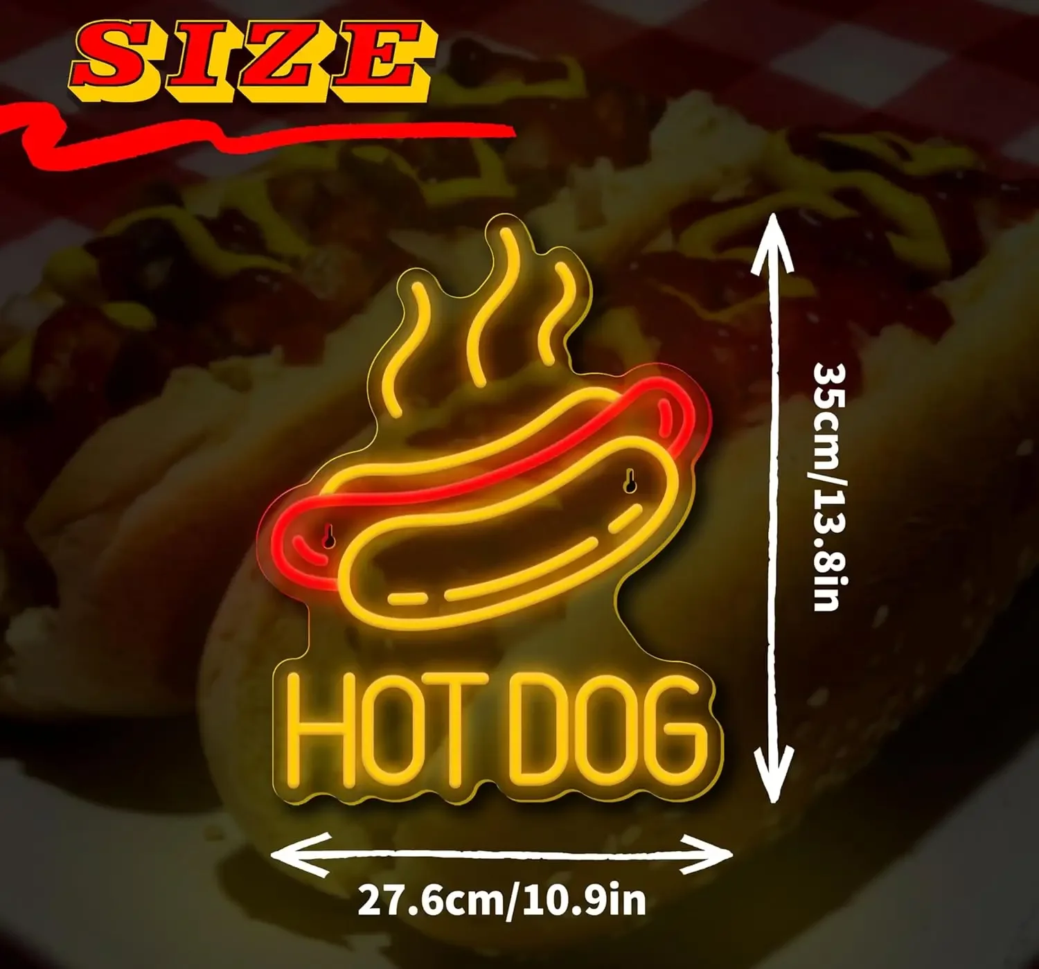 Letreiro de Neon LED Hot Dog p - Commercial Kitchen Windows avaliação e preço