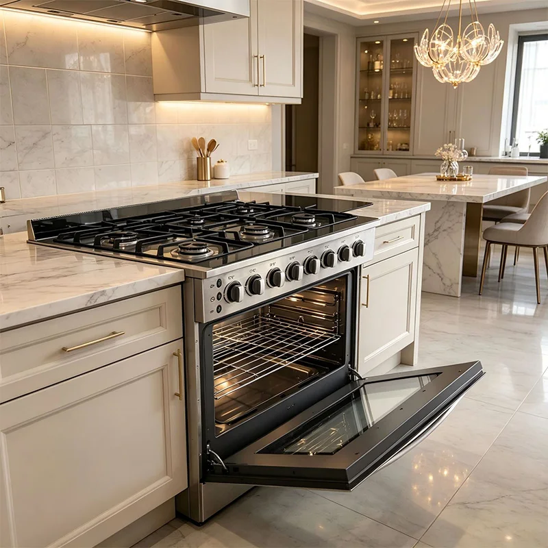 Fogão a Gás Comercial de 6 Que - Commercial Kitchen Oven avaliação e preço