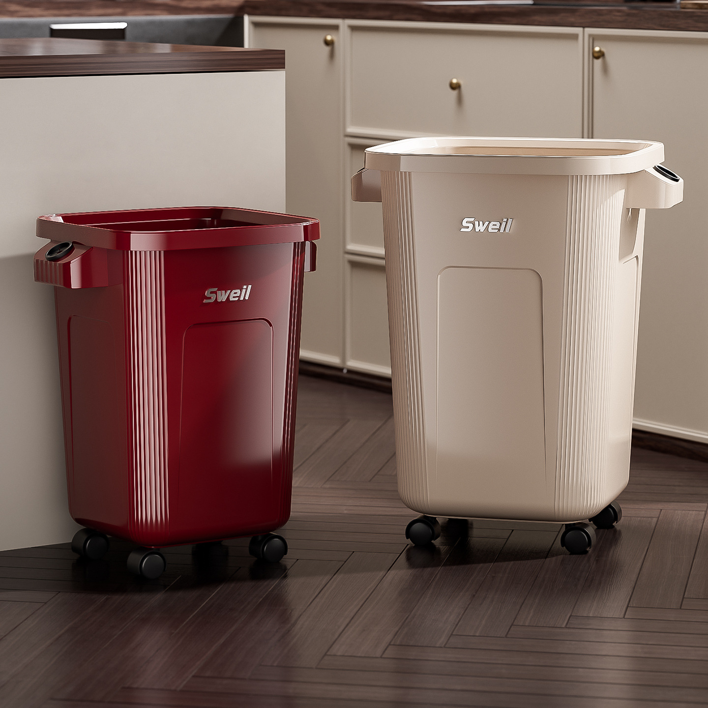 Lixeira Grande com Rodas, Lixe - Commercial Kitchen Garbage Can avaliação e preço