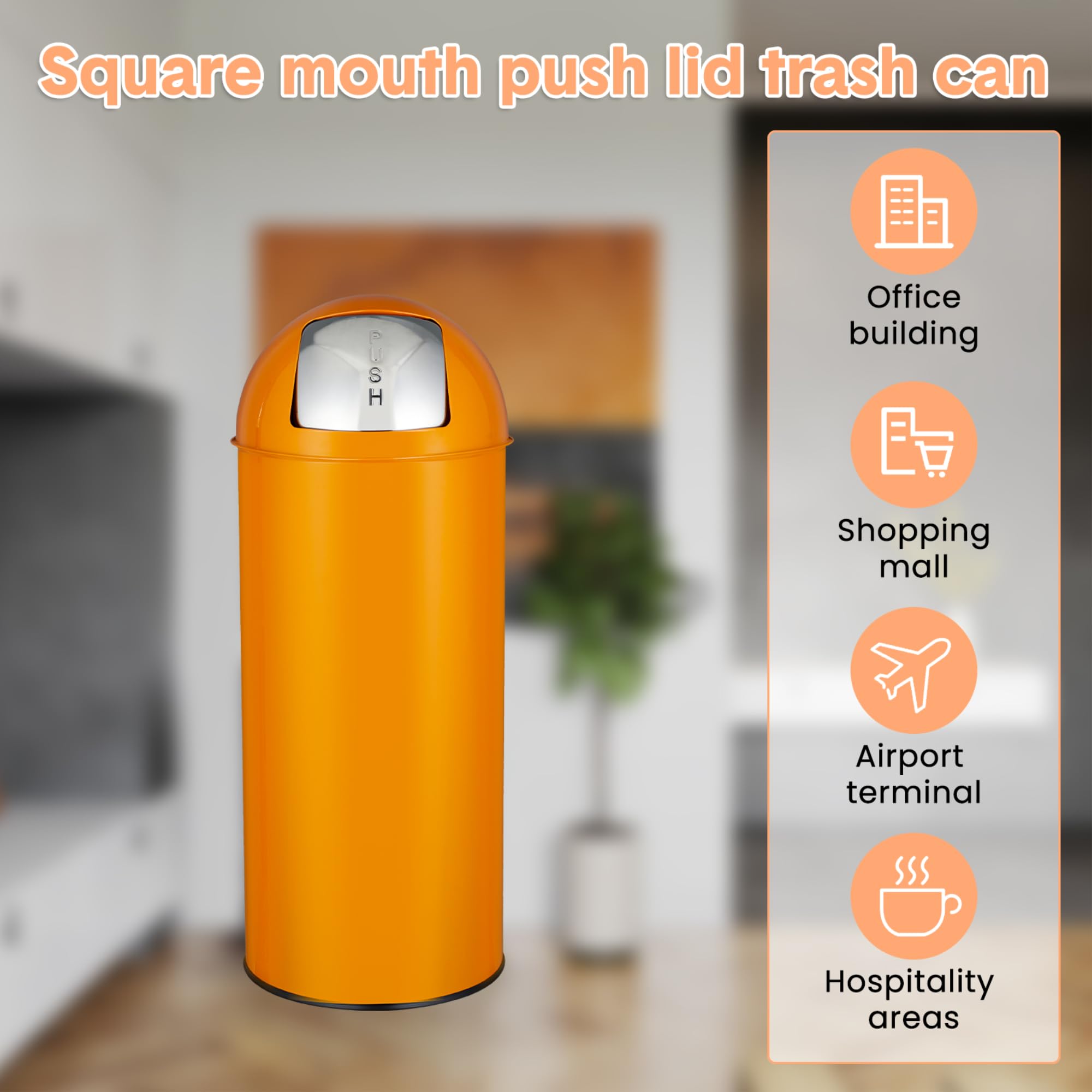 Lixeira de 65 Litros com Tampa - Commercial Kitchen Garbage Can avaliação e preço