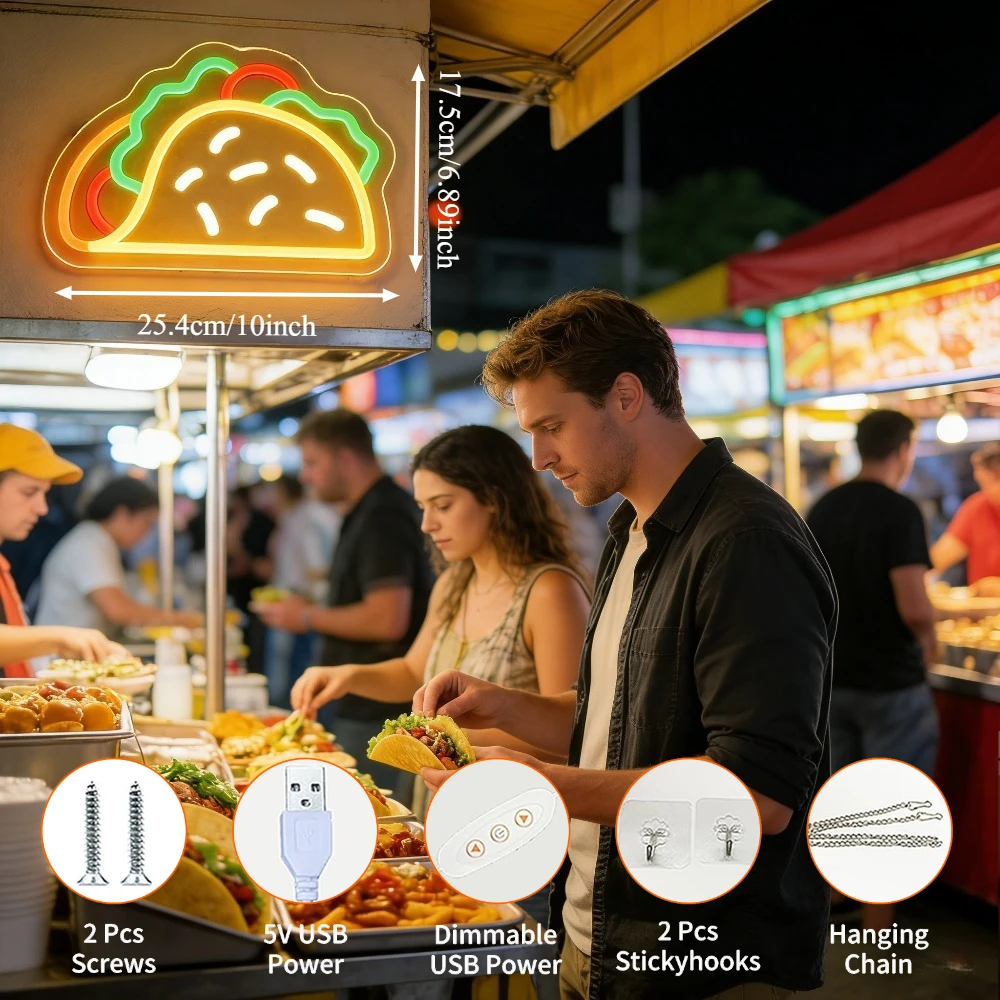 Letreiro Neon LED USB Reguláve - Commercial Kitchen Light avaliação e preço