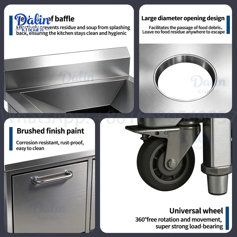 Lixeira Comercial de Aço Inoxi - Commercial Kitchen Garbage Can avaliação e preço