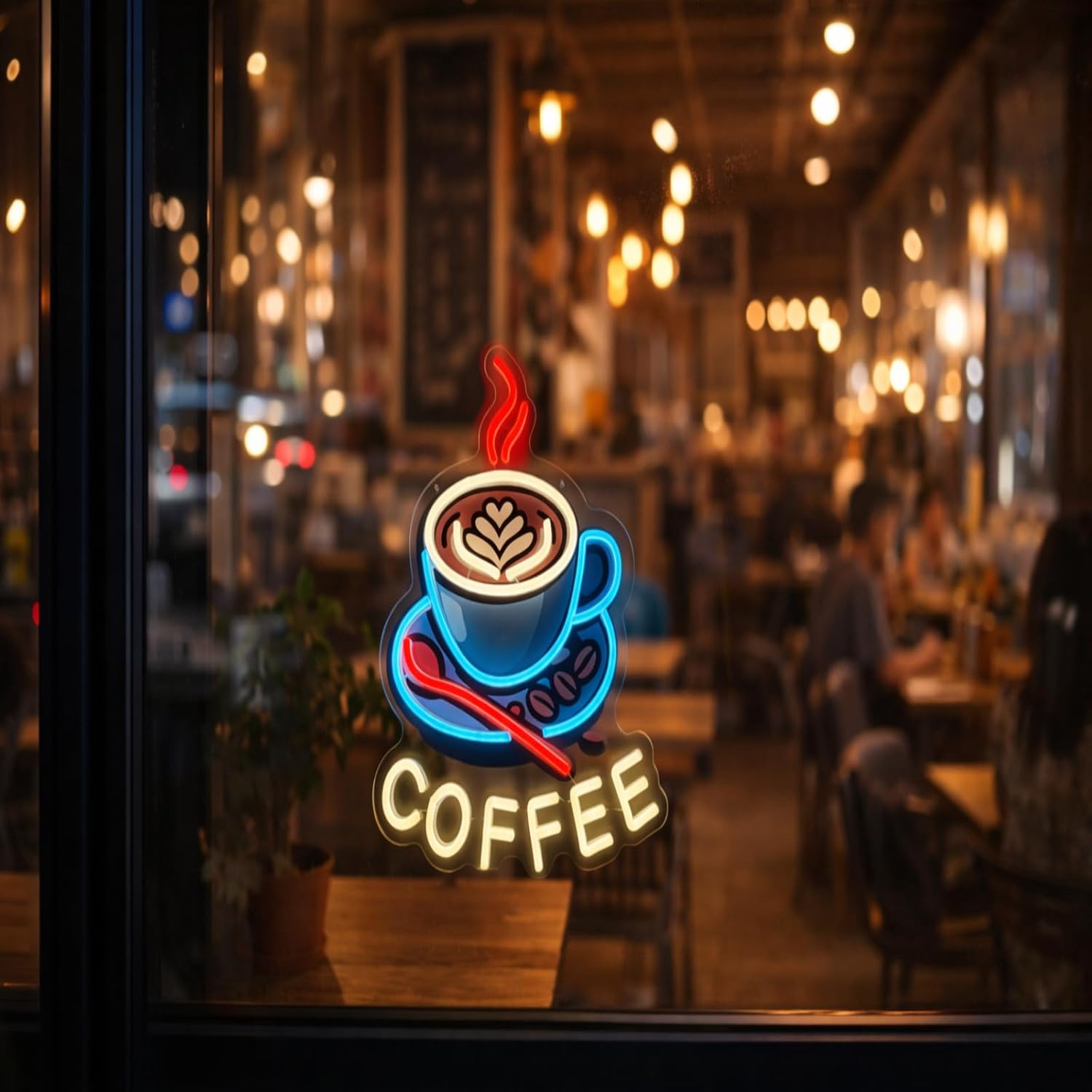 Letreiro Neon de Café com Alim - Commercial Kitchen Windows avaliação e preço